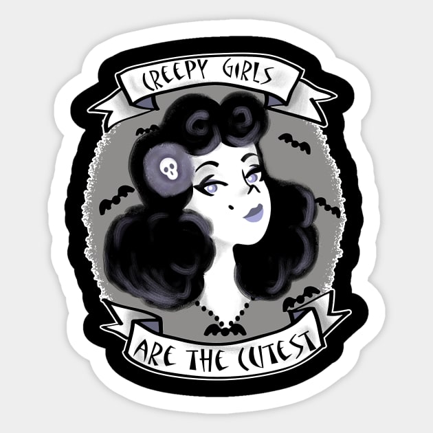 Creepy Girls Are The Cutest! Sticker by StarkGravingMad